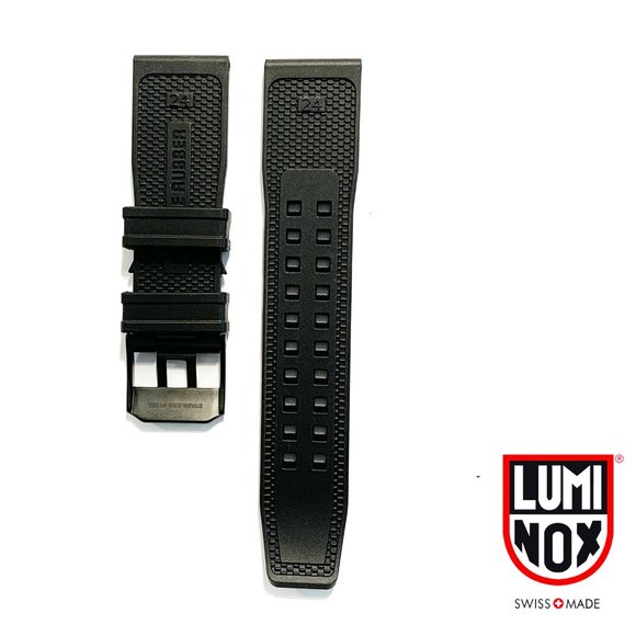 Original Luminox Band 24mm 3500 3580 3720 2401 2403 5020 3780 8830 BLACK BUCKLE - Picture 2 of 2